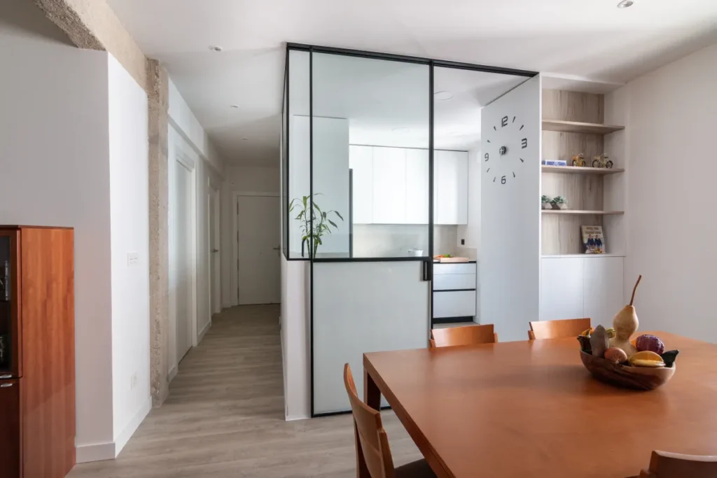 cocina acristalada puerta corredera cerramiento