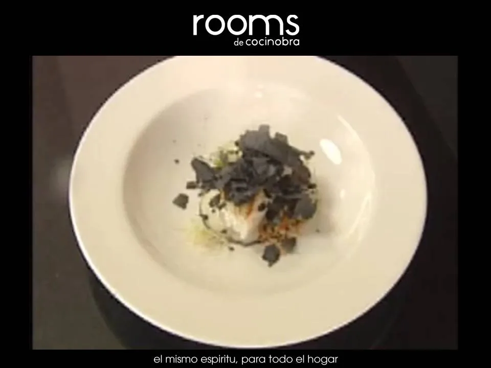 lubina asada con crema de coliflor