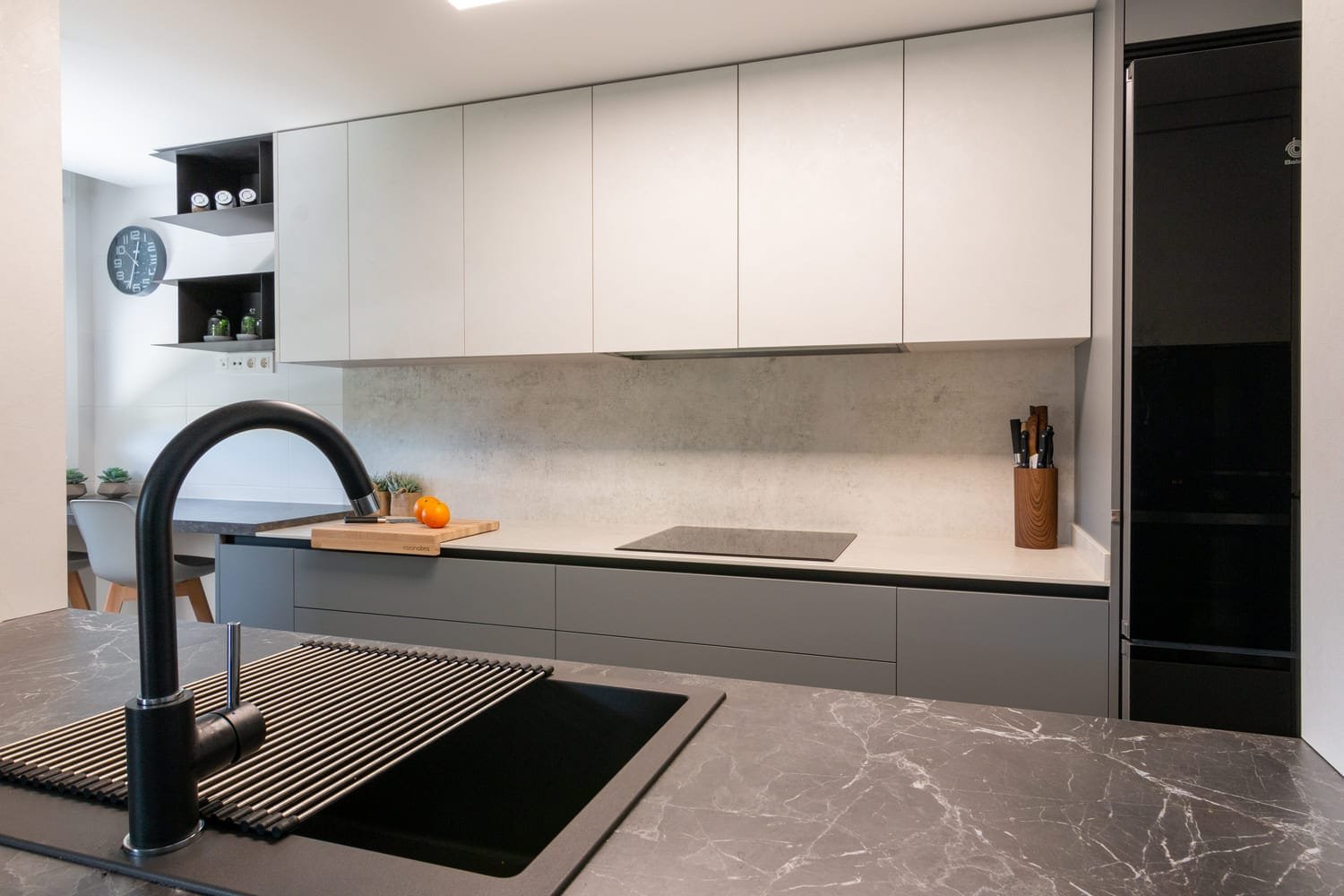 cocina obra nueva apertura a salon